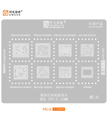 شابلون سی پی یو مدیاتک آمویی AMAOE MU6