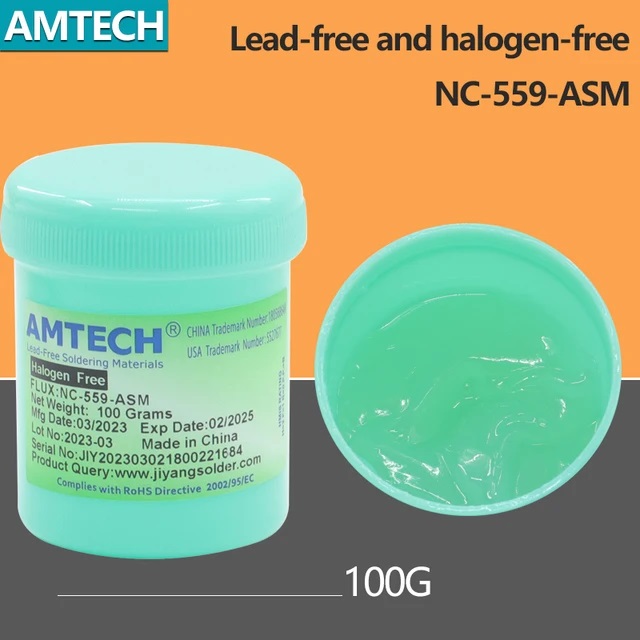 خمیر فلکس شفاف و اورجینال 100 گرمی امتک AMTECH NC-559-ASM