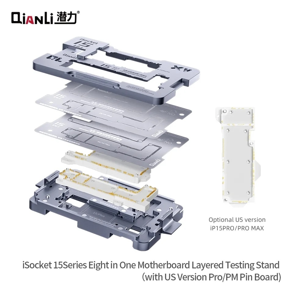 فیکسچر طبقات و تستر برد آیفون QIANLI ISOCKET 15-15PRO-15PLUS-15PROMAX