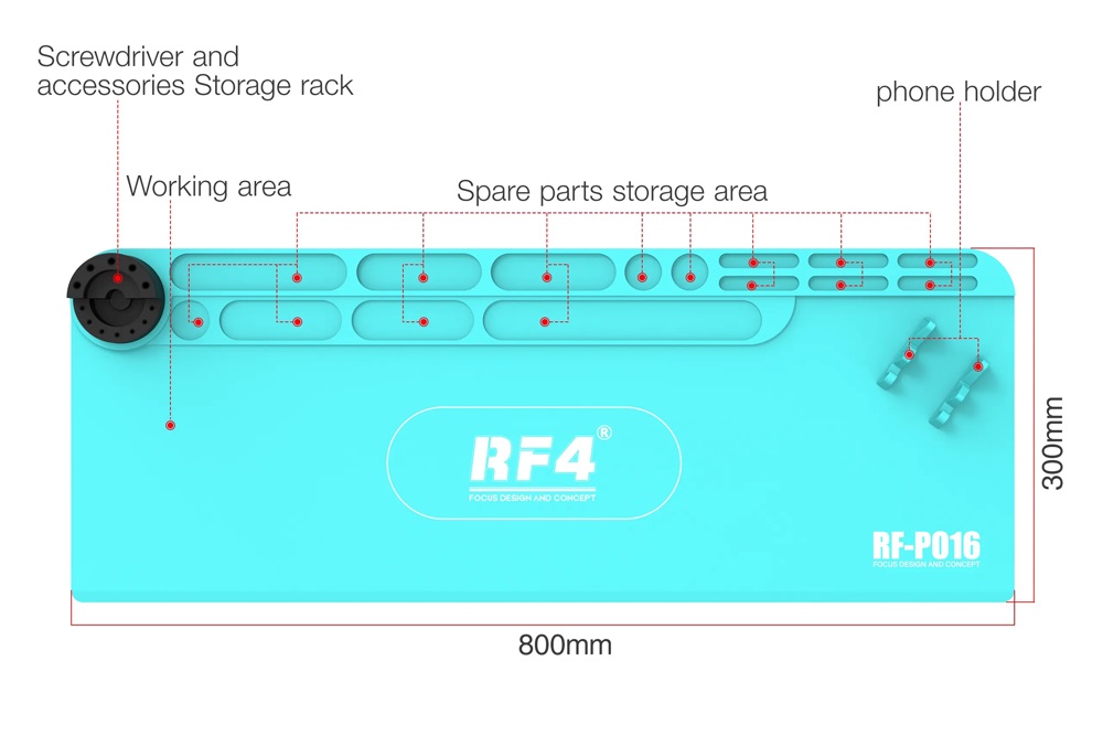 پد نسوز بهمراه استند ابزار RF4-PO16