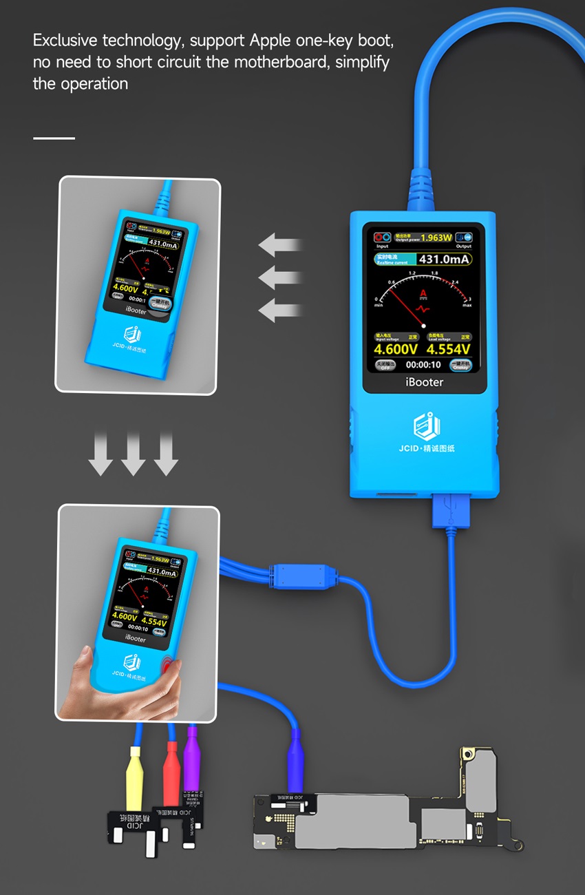 کابل پاور و آنالایزر جریان آیفون JCID iBooter